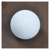 Milky White Glass Globe Lampshade Replacement (10cm–25cm) - Round Light Cover for Pendant & Table Lamps
