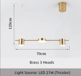 Modern Minimalist Pendant Light Strips Hanging Lamp Luxury Chandelier Lighting Fixture for Bar Dining Room Table Study