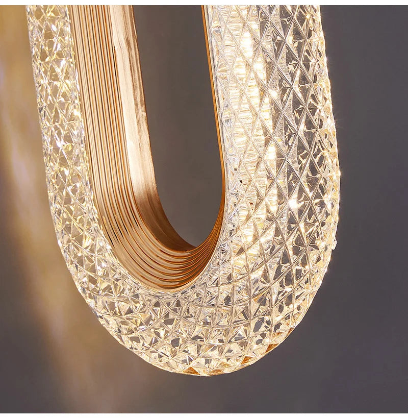Modern Crystal LED Pendant Lamp - Luxury Indoor Lighting for Home Decor