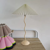 Table Lamp Ins Retro Pleated Umbrella Nordic Medieval Korean Master Bedroom Bedside Lamp Swing Iron Art Drop Shipping