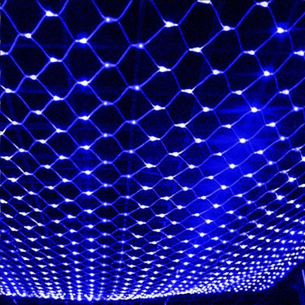 LED Net Grid String Light (1.5x1.5m / 3x2m / 6x4m) - Waterproof Mesh Fairy Lights for Garden & Christmas Decor