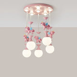 Modern Minimalist Children Room Pendant Light Carousel Boy Girl Bedroom Princess Decorate Creative Lovely Art High-end Warm LED