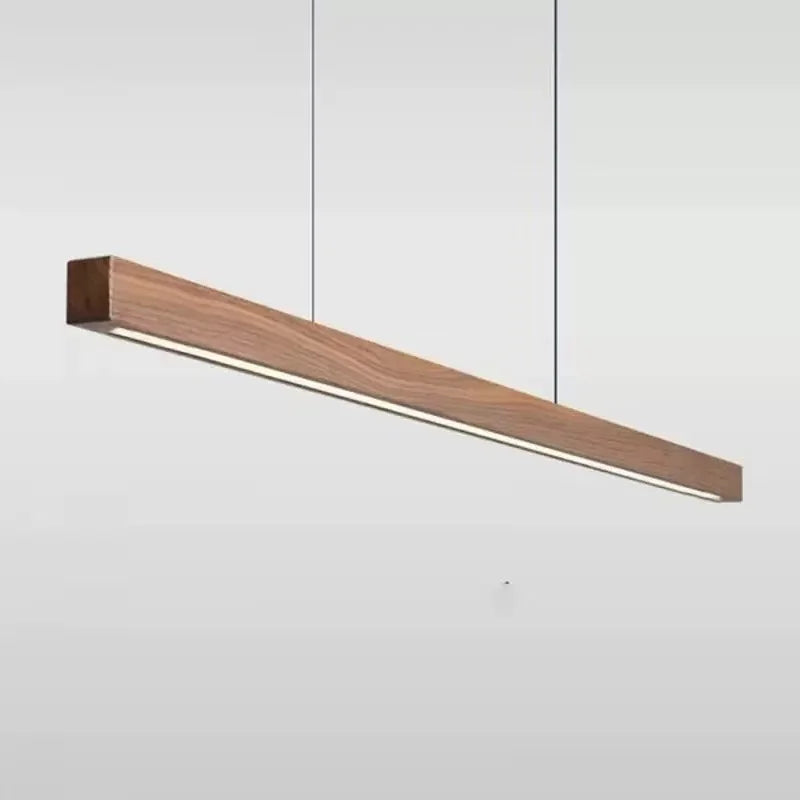 Restaurant Pendant Light Modern and Simple Wooden Long Line Pendant Light Kitchen Island Dining Room Living Room Long LED Light