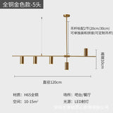 Aisilan led chandelier modern all copper dining room light luxury bar Nordic home  spot pendant lamp
