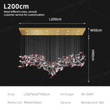 Hanging Ceiling Chandeliers Living Room Restaurant Chandeliers Lighting Kitchen Island Glass Pendant Light Dining Table Fixtures
