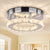 Modern FRIXCHUR LED Round Crystal Chandelier Ceiling Lamp Home Applianc Room Decor Small Mini Simple for Kitchen Stairs