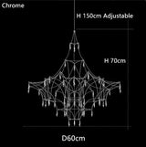 Starry Sky Villa Living Room Large Pendant Italian Minimalist Restaurant Lighting Modern Art Loft Staircase Crystal Pendant