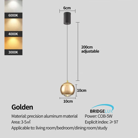 Bedside chandelier modern simple, and luxurious bedroom small chandelier restaurant bar and counter adjustable ceiling light