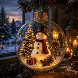 Glowing Lighted Christmas Ball Ornament Glass Hanging Pendant for Christmas Tree Holiday Home Party Decoration Christmas Party