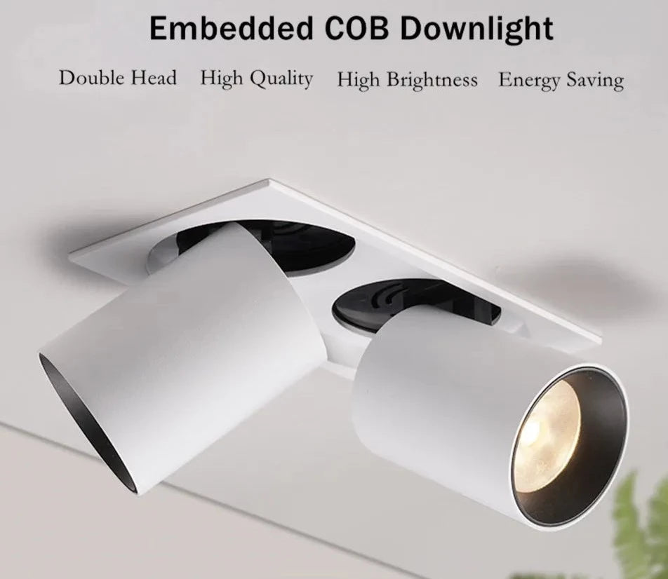 Recessed Stretchable Led Downlight 360° Rotatable Led Ceiling Light Sq ...