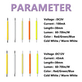 10pcs Edison Bulb LED Filament Lamp Parts 38mm DC3V DC12V LED Bead Incandescent Light Accessories Diode for holiday lighting DIY