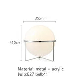 Garrault  Delord Floor Lamp Chrome Metal White Acrylic Ball Floor Light Living Room Hotel Room Sofa  Decoration Lamp