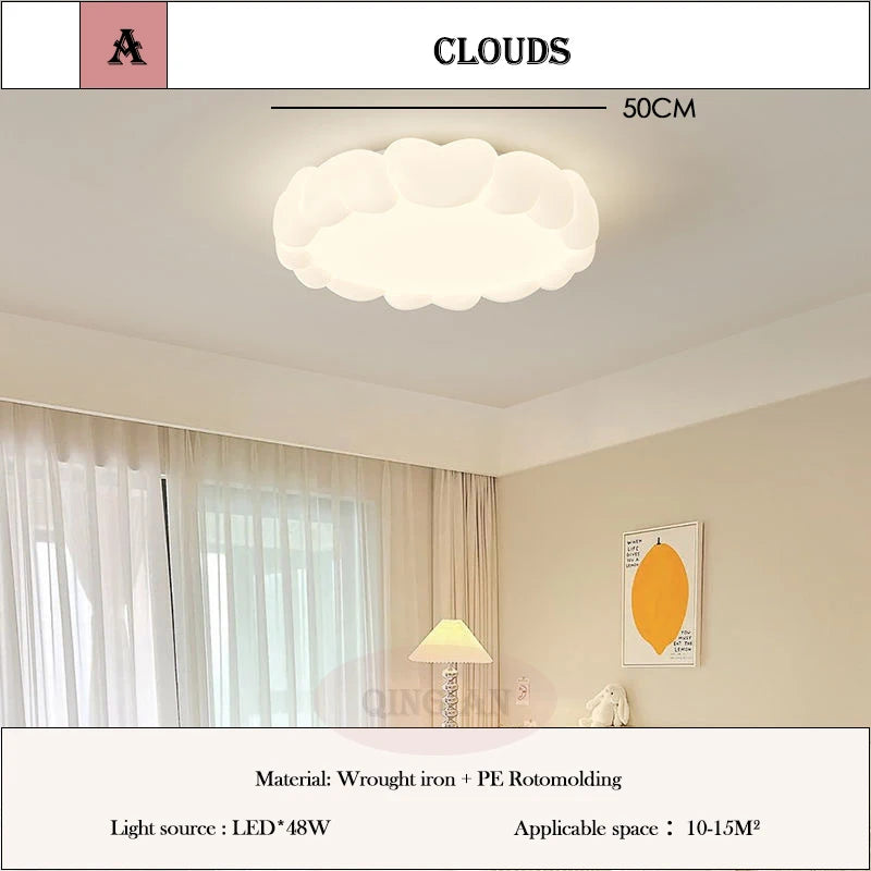 Modern Cloud LED Ceiling Light - Bubble Ball Lamp for Children's Bedroom