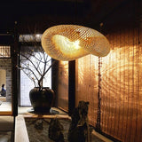 Led Pendant Lamp Ceiling Chandelier Bamboo Weaving Lights for Living Room Dining Handmade Modern Art Rattan Lampshade Restaurant