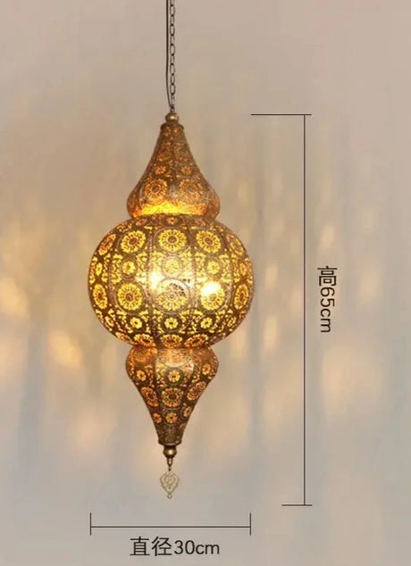 Southeast Asia Moroccan Retro Vintage Industrial Wall Lamp LED E27 Gold Luster's Iron Art Decorative Wall Mounted Restaurant Store