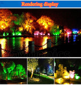 NEW 7 Color RGB LED Spotlight With Remote 10W 20W 30W 50W IP65 Waterproof for Outdoor Garden Projector Lighting LED Flood Lights