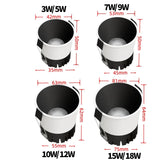 Mini Anti-glare LED COB Spotlight Dimmable LED Downlight 18W 110V 220V Ceiling lamp For Indoor lighting