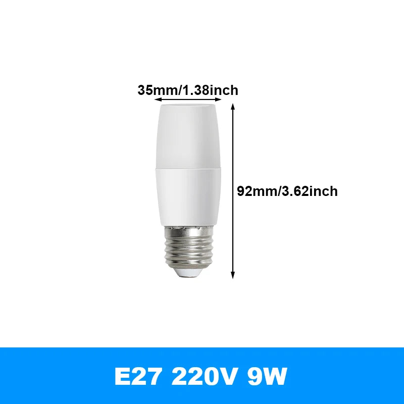 E27 Energy-Saving LED Light Bulb (9W-38W) - AC 220V High-Brightness Home Lamp
