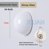 New Concealed Base Glass Wall Lamps French Bauhaus Milky White Round Ball Wall Light for Bedside Living Room Bathroom Mirror Dec
