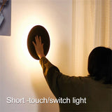 Modern Minimalist Round LED Wall Lamp - Touch Switch & Motion Sensor Porch Light