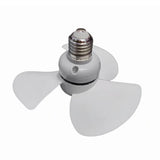 Compact 14cm E27 Screw Base Ceiling Fan - Brushless Motor Quiet Indoor Socket Fan