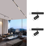 Recessed Magnetic Track Lighting 2-Wire DC 24V Track Rail System with LED Magnetic Light Head Kitchen Living Room Office