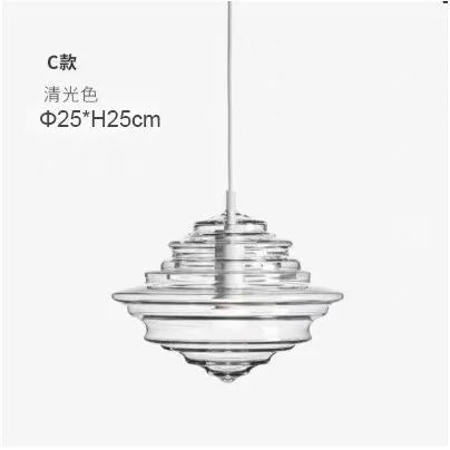 Italian Designer Industrial Water Grain Galss Glass Lamp Dining Room Hanging Lights Staircase Kitchen Island Lighting