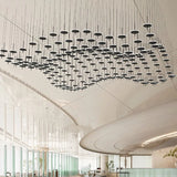 Pendant Lights for Living Room Design Led Modern Black Iron Art Circular Chandelier for Hotel Customized Large Chandeliers