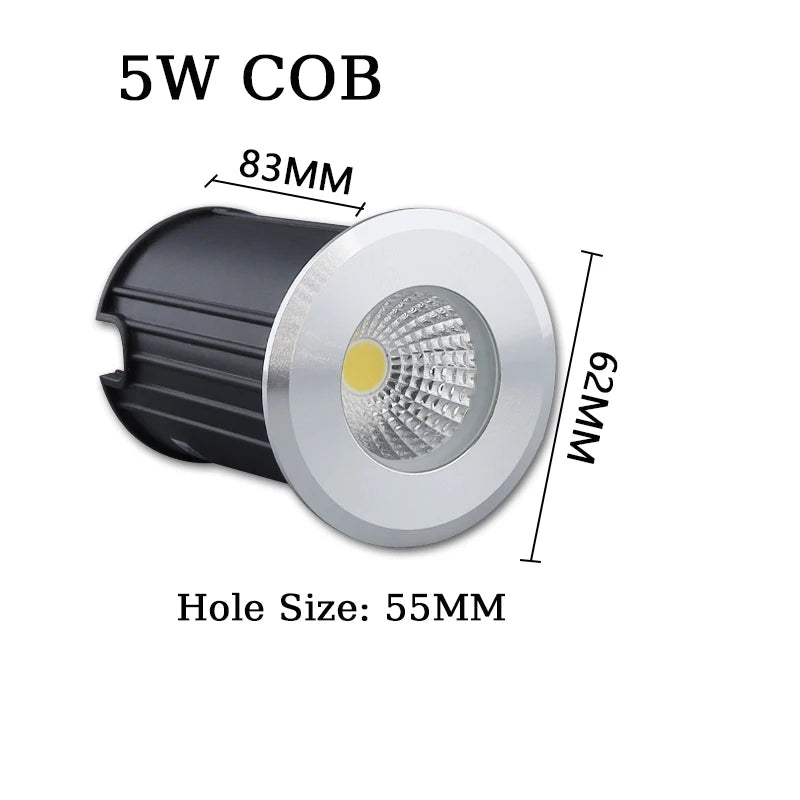 10 PCS Waterproof IP67 LED underground Light 1W 3W 10W 15W Outdoor Ground Garden Path Floor Buried Yard Spot Landscape 110V 220V 12V