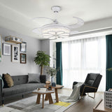 Modern Ceiling Fan with LED Light Kit and Remote Control Retractable Fan Blade for Indoor Bedroom Home Application Summer