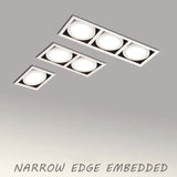 Nordic Square LED Downlight - 10W 20W Recessed Ceiling Spotlight AC110V 220V