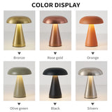 USB charging desk lamp Metal mushroom desk lamp charging Living Room Restaurant bar casual learning atmosphere light Touch night