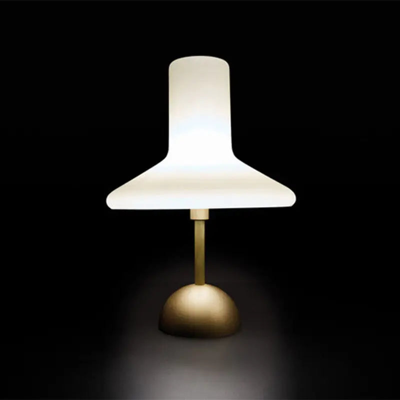 Modern Glass Hat Table Lamp Bedroom Bedside Living Room Study Office Hotel Designer Creativity Touch Charging Night Desk Lights