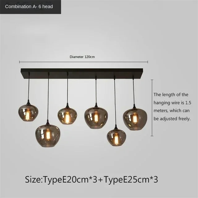 Modern Glass Chandeliers For Dining Tables Living Room Kitchen Office Coffee Hanging Lamp Nordic Home Pendan Light