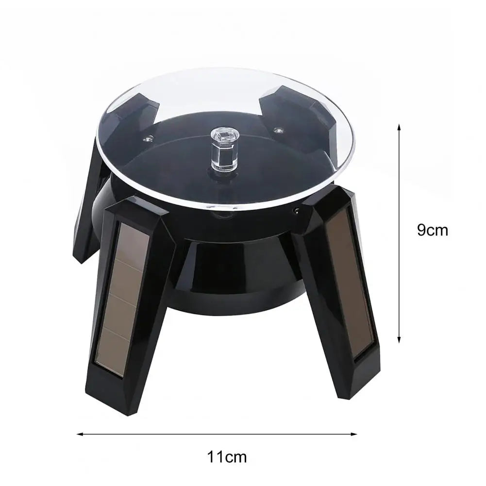 Airship UFO 360-Degree Electric Rotating Display Stand - Solar & Battery Dual-Use Turntable