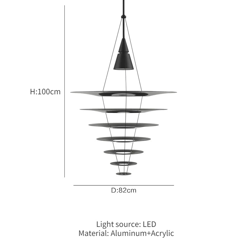 Denmark Louis Poulsen Enigma Pendant Lights Acrylic Slice Ripple Art Creative Lamps for Living Room Home Decoration Chandeliers
