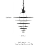 Denmark Louis Poulsen Enigma Pendant Lights Acrylic Slice Ripple Art Creative Lamps for Living Room Home Decoration Chandeliers