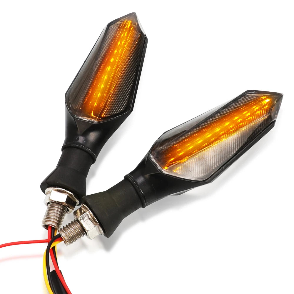 Front & Rear Motorcycle Turn Signal Indicators - Fits Yamaha YZF R1 R6 FZ1 FZ6 MT07 MT09 & Kawasaki Ninja ZX6R ZX10R