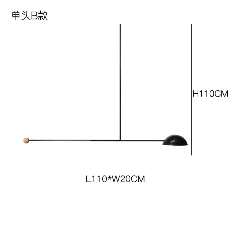 Modern minimalist creative pendant light geometric rotating light design pendant light restaurant coffee shop home decoration