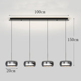 LED Italian minimalist restaurant pendant light, high-end glass dining table bar, desk lamp, modern island dining room lighting