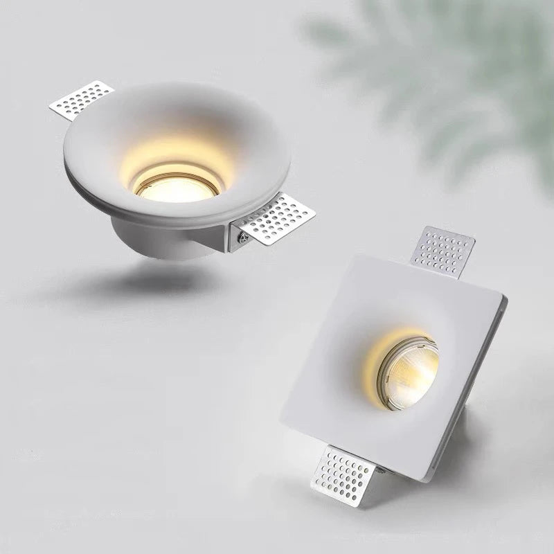 Recessed Gypsum Ceiling Downlight - Borderless Trimless GU10 LED Spotlight