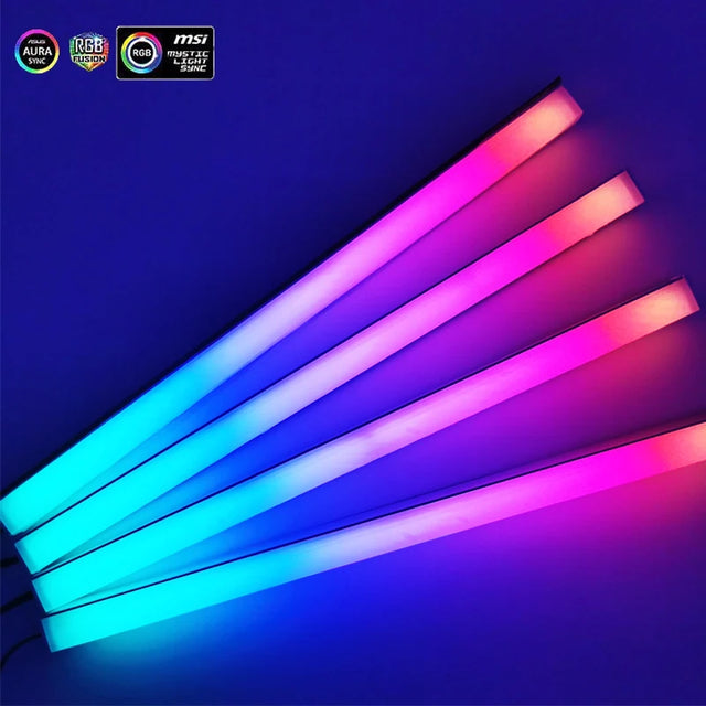 Rgb Computer Light Bar 30cm Aluminum Alloy RGB PC Case LED Strip Magnetic Computer Light Bar ...