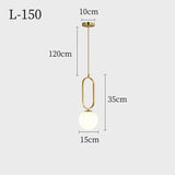 Modern Nordic Glass Ball Pendant Light - Minimalist Hanging Ceiling Fixture for Living Room, Dining Room & Bedroom Decor