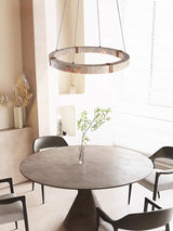 Linear Natural Stone Design 2026 Chandelier Lighting  Dimmable LED Pendant Light Para Sala Estar Hanging Lamps For Dinning Room