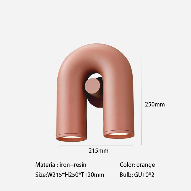 Modern Rotatable LED Pendant Lights Black Orange Gray Metal Dining Room Foyer Bedroom Lamp Fixtures Wire Adjustable