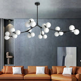 Modern Tree Branches Led Chandelier Glass Balls Hanging Chandelier Living Room Decoration Dining Room Bedroom Indoor Lighting