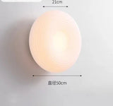 Modern Nordic round LED wall lamp bedroom balcony entrance porch lamp warm guest dining room ceiling light chandelier
