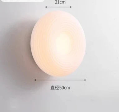 Modern Nordic round LED wall lamp bedroom balcony entrance porch lamp warm guest dining room ceiling light chandelier