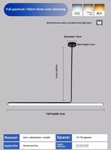 Modern Minimalist Line Led Chandeliers Lamp for Living Room Dining Room Bedroom Pendant Lights Tube Kitchen Room Decor Lighting