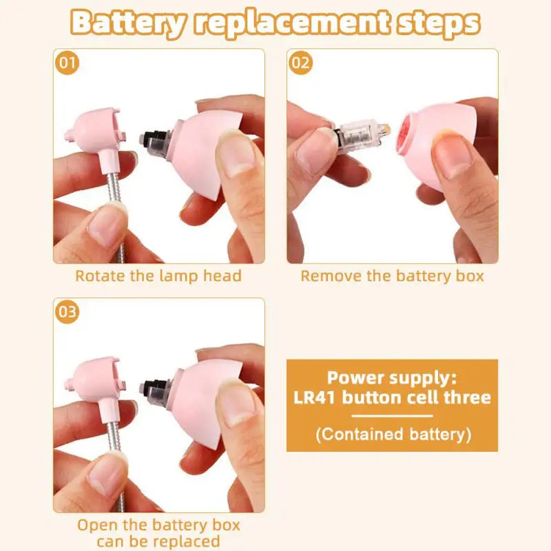 LED Eye Protection Book Night Light Adjustable Mini Clip-On Study Desk Lamp Battery Powered Flexible For Travel Bedroom Reading